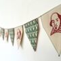 Handmade Christmas Shakespeare Bunting, thumbnail 1 of 4