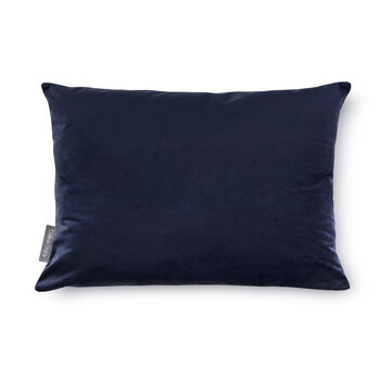 Luxury Super Soft Velvet Cushion Navy Blue, 2 of 3