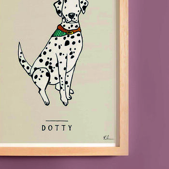 Dalmatian Personalised Fine Art Print, 3 of 4