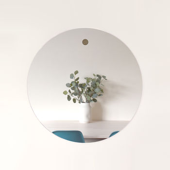 Harpa Large Round Wall Mirror: Modern And Minimal, 4 of 6