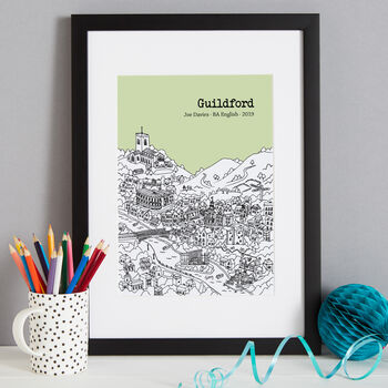 Personalised Guildford Print, 4 of 10