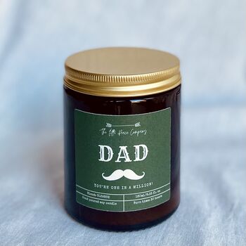 Dad Relaxing Soy Wax Gift Candle, 4 of 5