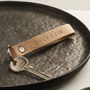 Personalised Handstamped Leather Keyring Loop, thumbnail 1 of 2