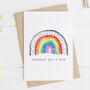 Rainbow Sending A Hug Card, thumbnail 1 of 1