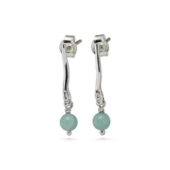 Aventurine Sterling Silver Earrings, 3 of 4