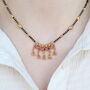 Indian Nazarian Gold Mangalsutra Black Beads Necklace, thumbnail 1 of 4