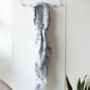Personalised Ice Blue Florals Square Scarf, thumbnail 4 of 8