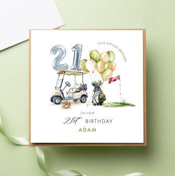 Personalised Golf Lover Mens Birthday Card, 2 of 7