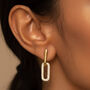 Women's 18k Gold Small Dangle Hoop Earrings With Charms, thumbnail 1 of 4