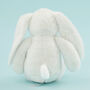 Personalised Light Grey Bunny Soft Toy, thumbnail 4 of 5