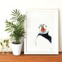 Inky Puffin Illustration Print, thumbnail 8 of 12