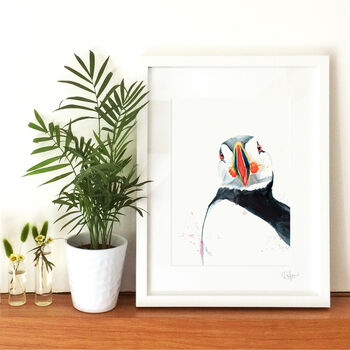 Inky Puffin Illustration Print, 8 of 12