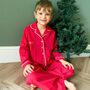 Personalised Cotton Childrens Christmas Pyjamas, thumbnail 1 of 3