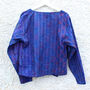 Kantha Handstitched Purple Silk Jacket, thumbnail 6 of 8