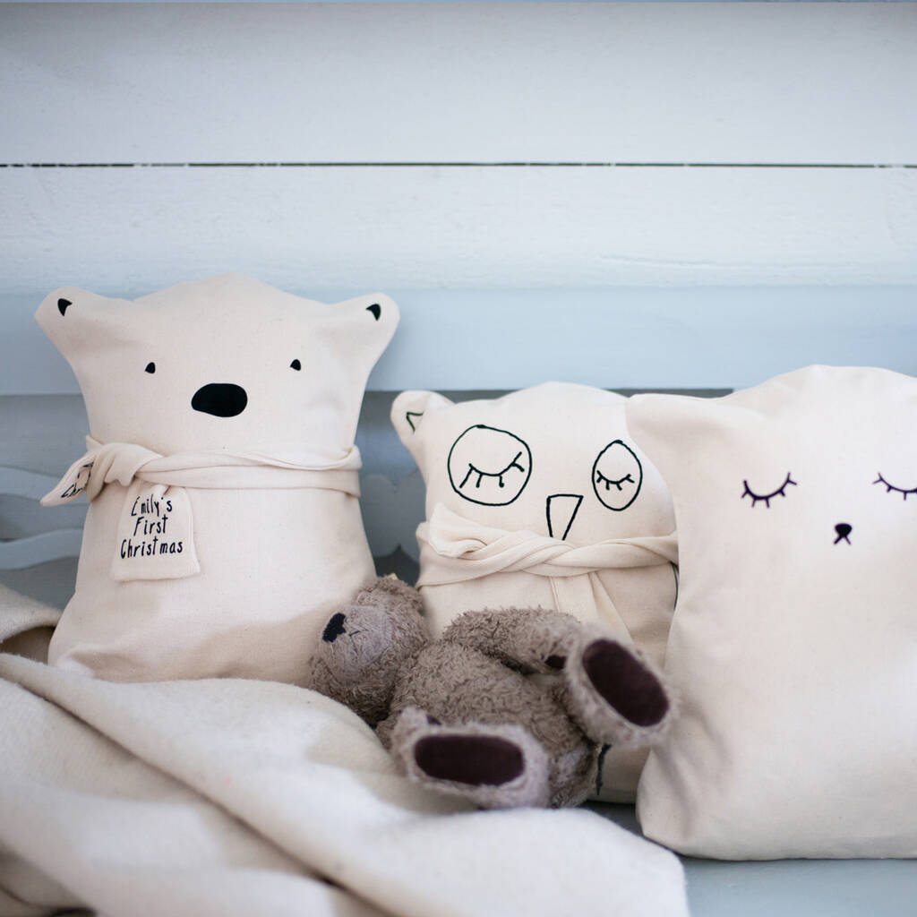 plush bear cushion