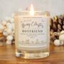 Boyfriend Christmas Gift Amazing Boyfriend Personalised Christmas Candle, thumbnail 1 of 5