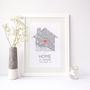 'Home Is Where The Heart Is' Map Print, thumbnail 11 of 11