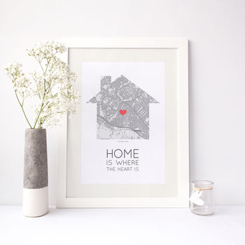 'Home Is Where The Heart Is' Map Print, 11 of 11