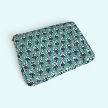 Laptop Or iPad Case | Various Prints Available In Cotton Block Print Quilted Fabrics, 5 of 12