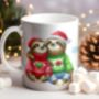 Personalised Christmas Sloth Couple In Love Mug B, thumbnail 1 of 2