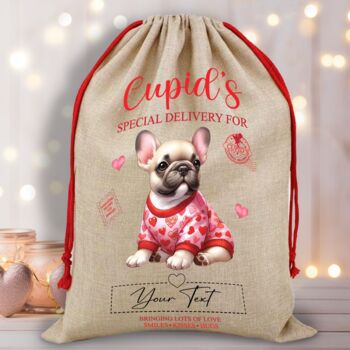 Personalised Dog Valentine Love Heart Sack, 9 of 12