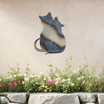 Cat Lovers Metal Wall Art For Garden, Perfect Pet Owner Gift, 9 of 10