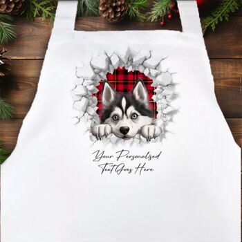 Personalised Christmas Husky Break Through, 4 of 10