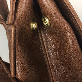 Handcrafted Small Brown Backpack, 5 of 7