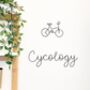 ‘Cycology’ Wire Sign With Bike Outline, thumbnail 1 of 9