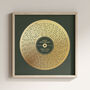 Personalised Song Lyrics Print, Metallic Gold, thumbnail 2 of 8