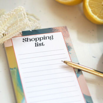 Green Abstract Shopping List Notepad, 5 of 5