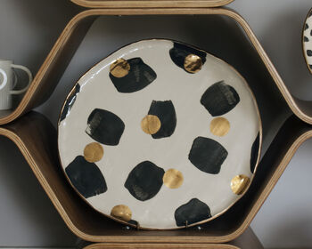 Gold Spotted Ceramic Platter, 4 of 5