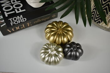 Set Of Three Handmade Eco Resin Pumpkins, 3 of 12