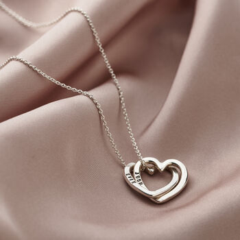 Personalised Interlinking Hearts Necklace, 3 of 7