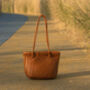 Hand Woven Genuine Leather Shopping Tote Bag, thumbnail 10 of 12