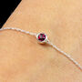 Genuine Ruby Cz Bracelet In Sterling Silver, thumbnail 1 of 6
