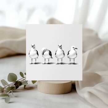 Seagulls All In A Row Card, 3 of 6