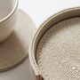 Faux Shagreen Ivory Coasters Set Of Six, thumbnail 3 of 4