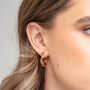 Nami 18 K Gold Plated Wave Hoop Earrings, thumbnail 2 of 5