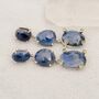 Sapphire, Emerald Sterling Silver Earrings, thumbnail 6 of 8