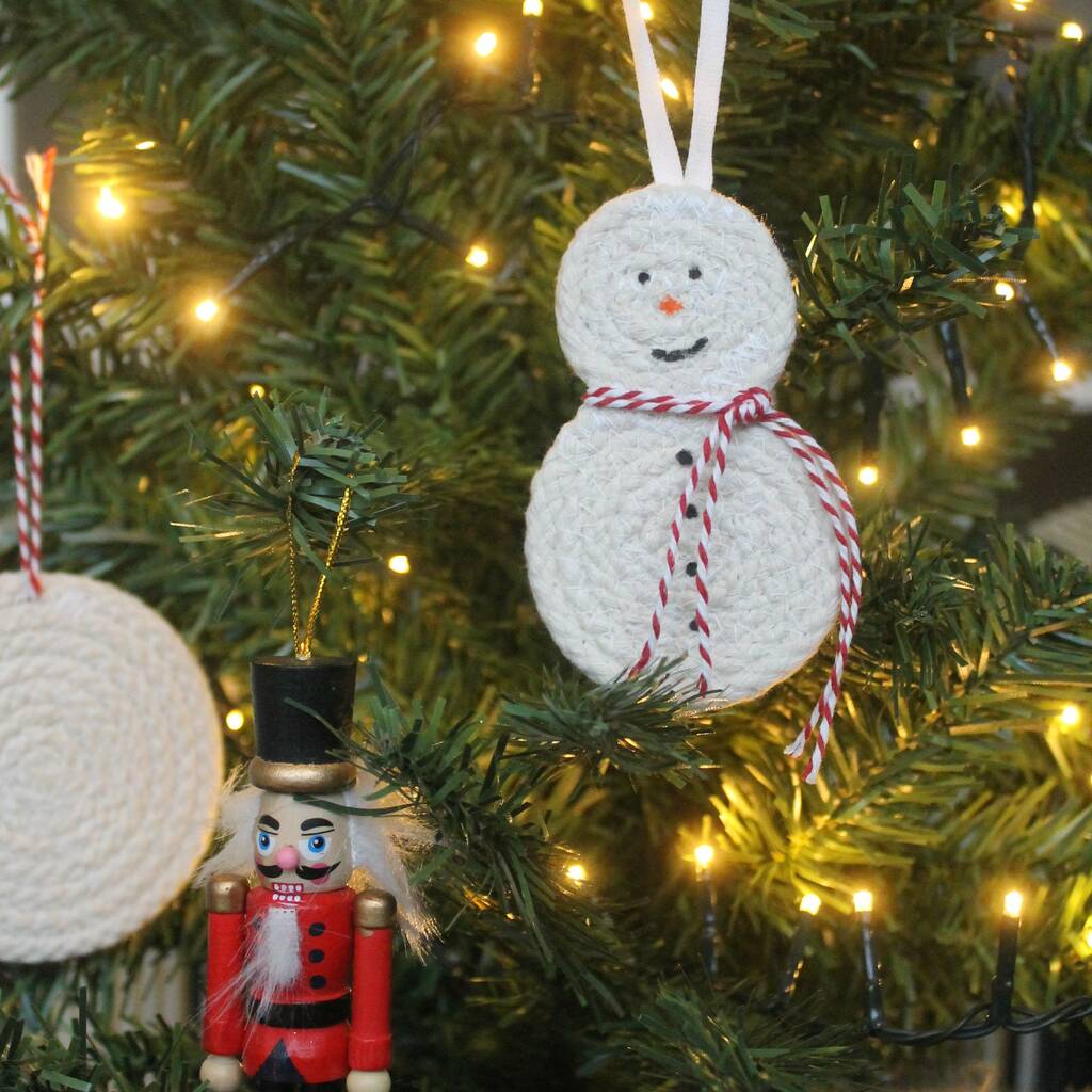 Snowman Bauble Tree Decoration By Knotsy Brighton