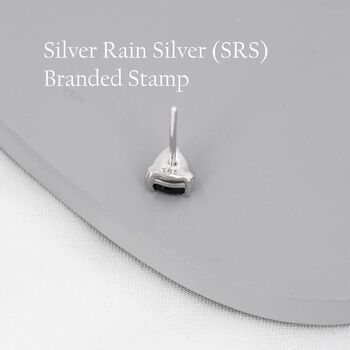Genuine Garnet Stone Stud Earrings In Sterling Silver, 6 of 11