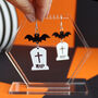 Halloween Bat And Tombstone Earrings, thumbnail 5 of 5