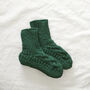 Fair Trade Cable Knit Wool Unisex Slipper Socks, thumbnail 5 of 12