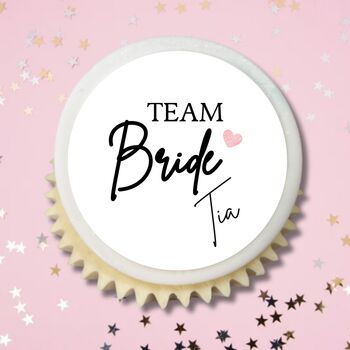 Personalised Team Bride Edible Drink Toppers, 3 of 4