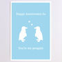Personalised Penguins Anniversary Card, thumbnail 3 of 8
