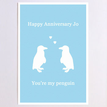 Personalised Penguins Anniversary Card, 3 of 8