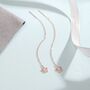 Sterling Silver Forget Me Not Flower Ear Threaders, thumbnail 2 of 10