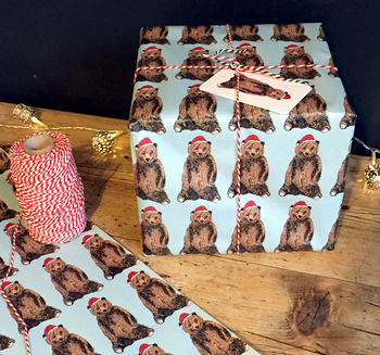 Festive Bear Christmas Gift Wrapping Pack, 3 of 6