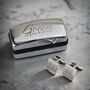 Personalised Groom Wedding Cufflinks And Box Set, thumbnail 1 of 2
